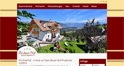 Desktop Screenshot of pirchnerhof.com